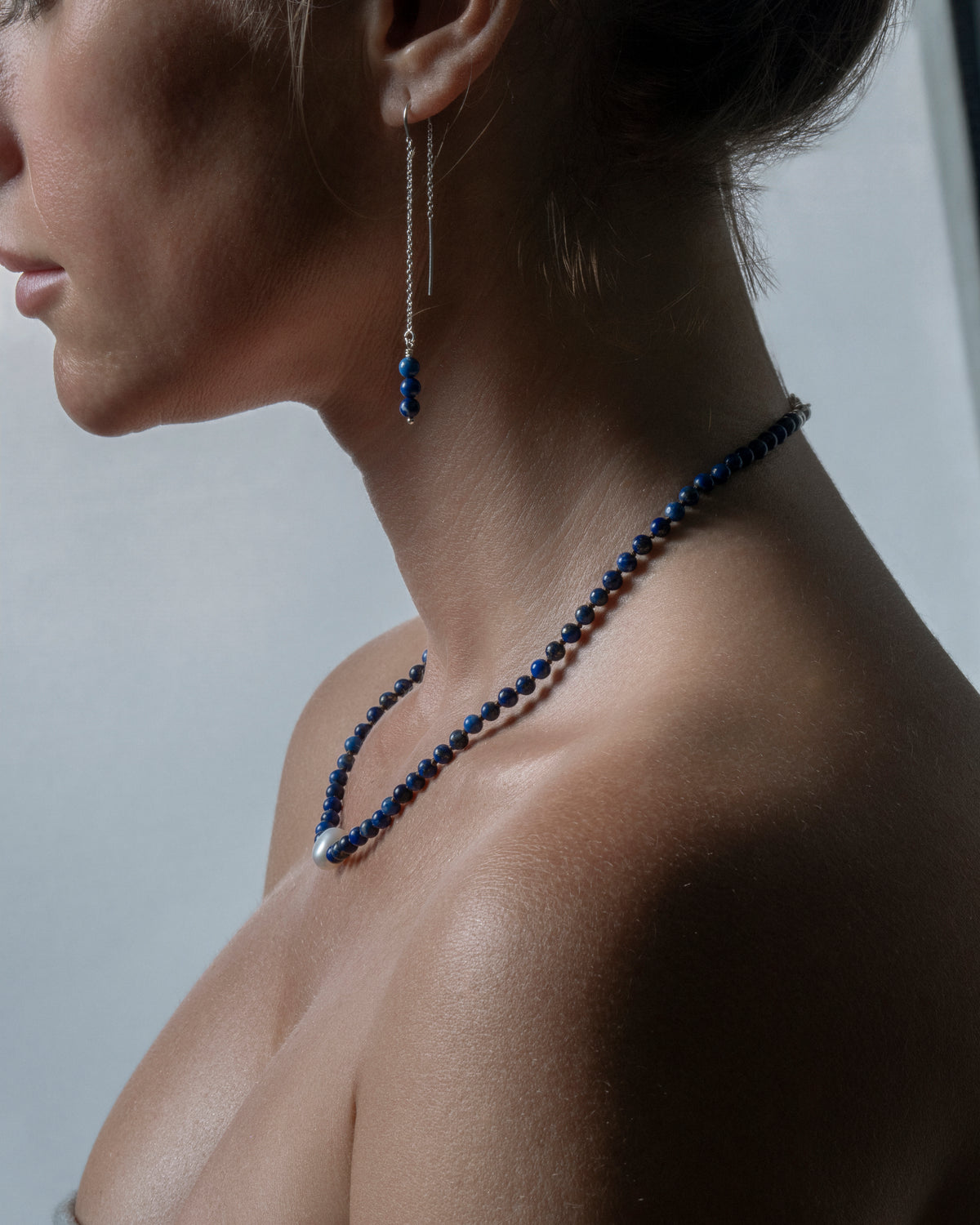 Lapis Ear Chains