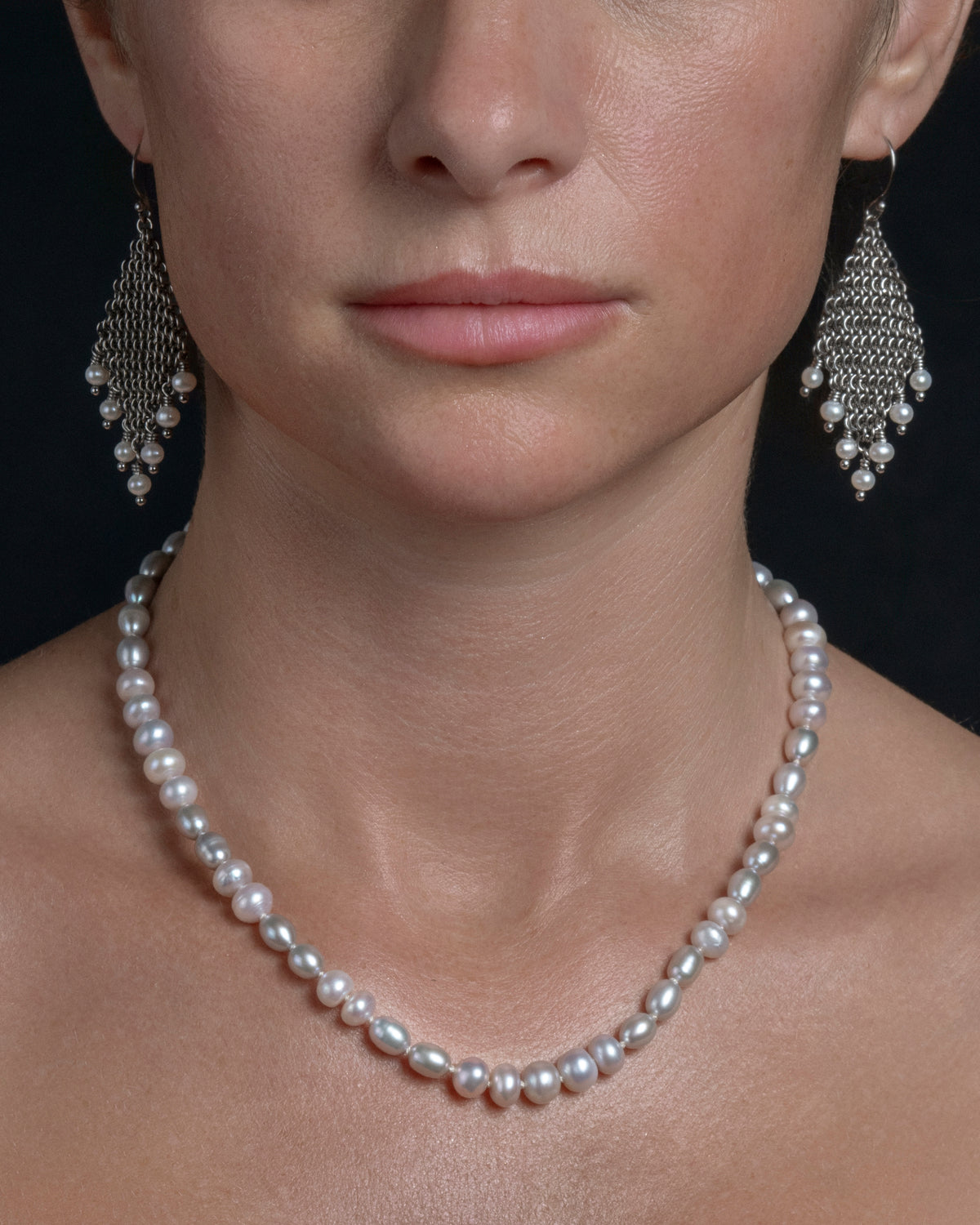 Diamond Micro-Maille Earring