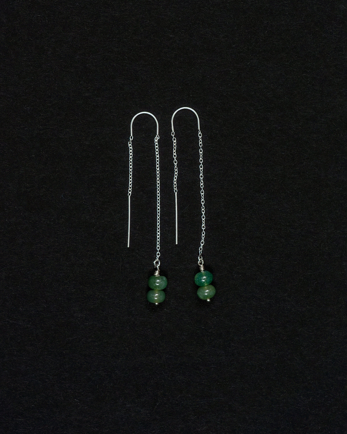Moss Agate Ear Chains